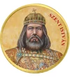 // 50 cent, Európai Unió, 2002-2020 // - Szent István első királyunk, államiságunk megteremtője. Az ő nevéhez kötődik a kereszténység megszilárdítása hazánkban. Tettei meghatározták az ország jövőjét: hazánk a keresztény Európa részévé vált. Törvényei a k