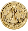 // 1 dollár, USA, 2019 // - Edison találmánya a villanykörte minden háztartásba eljuttatta a biztonságos és egyszerűen használható fényt! Ez a találmány megváltoztatta az emberiség életét. Az Amerikai újítók érmesorozat részeként New Jersey állam emlékezi