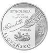 // 10 euró  900-as ezüst  Szlovákia  2012 // - Bernolák Antal katolikus pap  író  nyelvész a szlovák irodalmi nyelv megalkotója. Munkássága a szlovák nép irodalmi önállóságához vezetett. Születésének 250. évfordulójáról emlékezett meg a Szlovák Nemzeti Ba