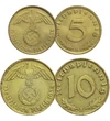 GYŰJTEMÉNY - A Harmadik Birodalom hagyatéka, 2x1, 2, 2x5, 2x10, 2x50 pfennig, 1, 2, 5 márka, Harmadik Birodalom, 1933-1945