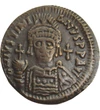 follis, utánveret, I. Justinianus, CuZn, 3 g, Bizánci Birodalom