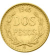  2 peso Címer arany 1919-1948 Mexikó