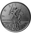 1 font, Justitia istennő, , Ag 999, 31,1 g, Gibraltár, 2024