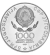 1000 dínár címer   Ag 750 14 g Jugoszlávia 1981