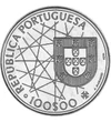 100 escudo Címer  CuNi 165 g Portugália 1989