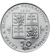 50 korona Címer   Ag 700 7 g Csehszlovákia 1991