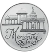 50 korona, Marianské Lazne fürdő épülete, Ag 700, 7 g, Csehszlovákia, 1991