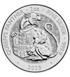 5 font, Címert tartó párduc, , tisztaság, Ag 9999, 62,2 g, Nagy-Britannia, 2025