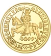 arany guldiner utánveret, Szent László lovas alakja, , Ag 333, 5,5 g, Magyar Királyság, 1499