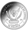 20 frank Címer   Ag 9999 311 g Kongó 2025