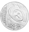 200 korona, Janko Alexi portré, aláírás, Ag 750, 20 g, Szlovákia, 1994