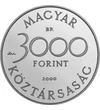  3000 Ft Hód ezüst (vf.) Magyar Köztársaság