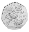 50 penny, Dennis, a komisz, Caffat kutya, 75 év, CuNi, 8 g, Nagy-Britannia, 2026