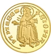aranyforint utánveret, Keresztelő Szent János, Ag 333+Au, 5,5 g, Magyar Királyság, eredeti érme: 1352-1360