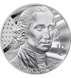 10 euró George Washnigton amerikai-francia zászló  Ag 999 222 g Franciaország 2026