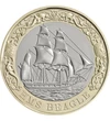 2 font, HMS Beagle hajó, CuNi, 12 g, Nagy-Britannia, 2026