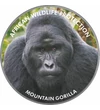 // 2000 shilling, Gorilla, festett, színezüsttel bevont, Uganda, 2006 // Uganda ámulatba ejtő természeti szépsége, Afrika vadvilága, maga az érintetlen természet. Nemzeti parkjainak legnemesebb vadjai mégis veszélyben vannak. Erre hívja fel a figyelmet ez