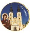 // színes emlékérem, Máriapócs emlékérem, , ,  // A legrégebbi és legismertebb csodatévő helyek a Mária-kegyhelyek. A történelmi Magyarország területén több ilyen hely található, ahol kápolnát és templomot emeltek, viszont a legnagyobb tisztelet azt a Már