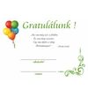 Gratuláló alkalmi érem léggömbökkel, névre szóló ajándékkártyával, díszborítékban
