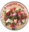 // Édesanyák köszöntése alkalmi éremmel, díszborítékban, frézia csokor, színezett érem, díszborítékban //