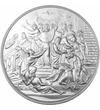Bérmálkozást köszöntő érem (katolikus) névre szóló ajándékkártyával, díszborítékban