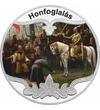 // Honfoglalás, emlékérem, HF-06-1910, emlékérem, tükörveret, 84,99 lej // A legendák egy mára letűnt életről, a sztyeppéket uraló nomád népről mesélnek. A festett, színezüsttel gazdagon bevont emlékérem egy ősmagyar legendát jelenít meg, Munkácsy Mihály