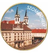 // 1 euró, Szombathely - a nyugat királynője, egyedi színes érme, CuNi, Európai Unió, 2002-2023 // Géza fejedelem 972-ben alapította, de Szent István emelte igazi várossá és a királyság központjává. A királyság kezdetétől a török hódoltság kezdetéig kizár