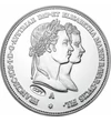// 1 florin utánveret, Eljegyzési 1 florin ezüstözött rézötvözet, utánveret, másolat, nem pénz, replica, no coin