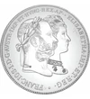 // 2 florin utánveret, Házasság 25. évf. 2 florin ezüstözött rézötvözet, utánveret, másolat, nem pénz, replica, no coin