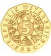 5 euro, Kék Duna keringő 5 euró, aranyozott, Ausztria, 2017