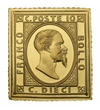 1 Francobollo, 1862, bélyegérem, aranyozott