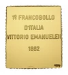 1 Francobollo, 1862, bélyegérem, aranyozott