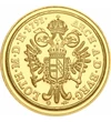 dukát, utánveret, II. Lipót birodalmi dukátja, aranyozott Ag 333, eredeti érme: Magyar királyság, eredeti érme: 1791