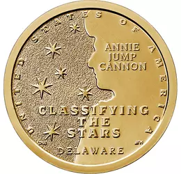 // 1 dollár, USA, 2019 // - Az USA tavaly indított érmesorozata a tudomány úttörői előtt tiszteleg. A 2019-ben kibocsátott dolláros a csillagász Annie Jump Cannon munkásságáról emlékezik meg. Kialakította a csillagok osztályozási rendszerét, melyet ma is 