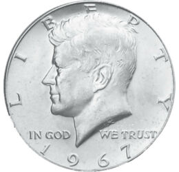 1/2 $, Kennedy, ezüst, 1965-70, USA