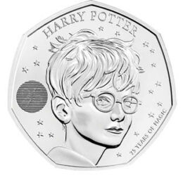 50 penny, Harry Potter, CuNi, 8 g, Nagy-Britannia, 2022