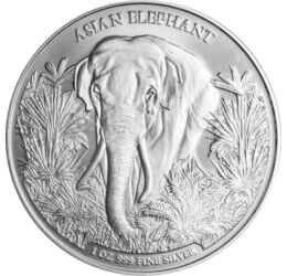 3000 riel, Ázsiai elefánt, Ag 999, 31,1 g, Kambodzsa, 2023