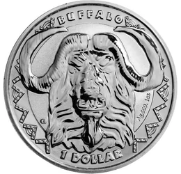 Kafferbivaly, a legyőzhetetlen, 1 dollár, ezüst, Sierra Leone, 2023