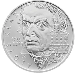 200 korona, Aloys Klar portré, , Ag 900, 13 g, Csehország, 2013