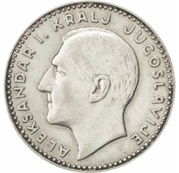 YUG/ 10 dínár, Sándor portréja,Ag,1931, Jugoszlávia