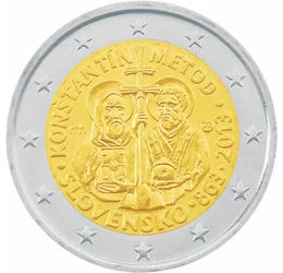 Cirill és Method, 2 euró, Szlovákia, 2013