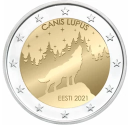  2 euró, Farkas, 2021, Észtország