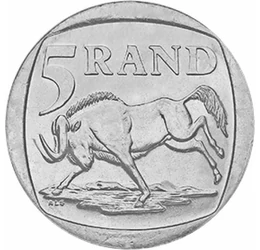  5 rand, Gnú, 2001, Dél-afrikai Köztársaság