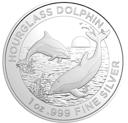 1 dollár, Szalagos delfin, Ag 999, 31,1 g, Ausztrália, 2024