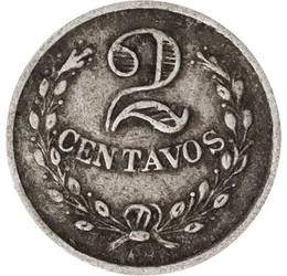 2 centavo, Névérték, Al-Bronz, 3 g, Kolumbia, 1921