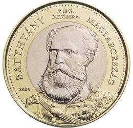 200 forint, Batthyány Lajos, , CuNi, 9 g, Magyarország, 2024