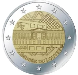 2 euró, Louvre, CuNi, 8,5 g, Franciaország, 2025