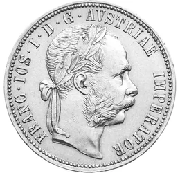  1 florin,Ferenc J.1872-1892 időskori, Osztrák-Magyar Monarchia