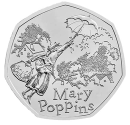 50 penny, Mary Poppins, CuNi, 8 g, Nagy-Britannia, 2025