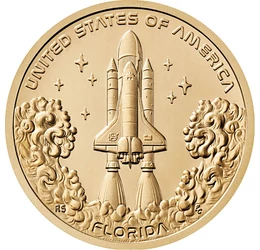 1 dollár, Űrrepülő indítása, csillagok, CuNi, 8,1 g, USA, 2025